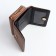 Women's wallet on the button, brown color