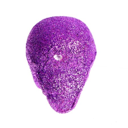 Figure for crafts and decor "Skull", set 6 pcs., Size 1 pc: 4 × 4.5 × 4.5 cm, purple color-2