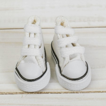 Doll sneakers, sole length 3.8 cm, white color-2