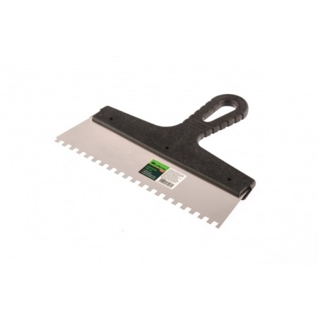 Spatula SIBRTTS 85465, 6x6 mm tooth, stainless steel, plastic handle, 250 mm