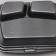 Single lunch box, 24.7 × 20.6 × 7 cm, 3 section, black color