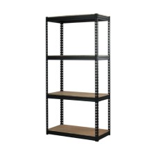 Stella for the warehouse, metal, floor, 4 shelves, 150 × 70 × 30 cm, black