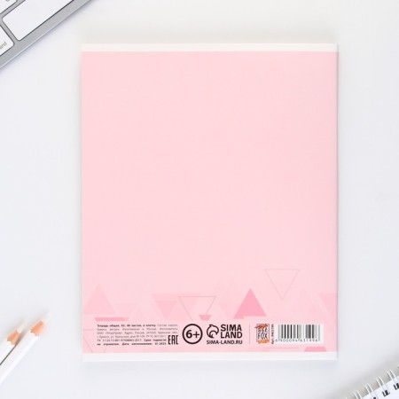 An objective note 48 sheets, A5, Minimalism, with reference materials “September 1: Geometry”, cover coated cardboard 230 gr., Inner block in a cage 80 gr., Whiteness up to 80%, block No. 2.-5