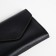Women's wallet on the button, black color