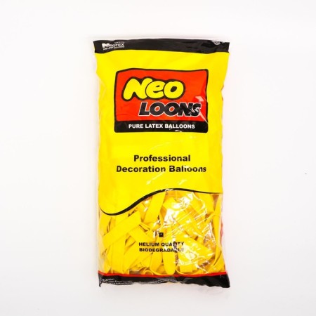 Latex Twisting ball 350, standard, set 10 pcs., Yellow color-1