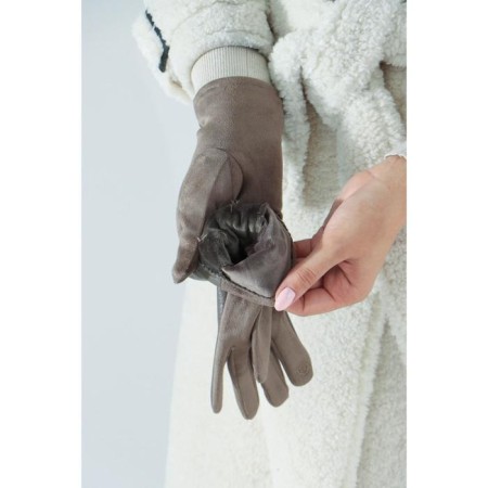 Gloves are female, dimensionless, without insulation, beige color-2