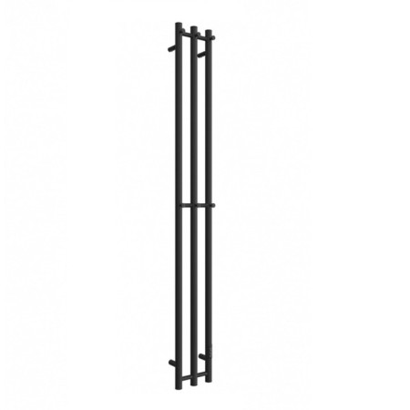 The electric heated towelputor "Dvin" X-3 Neo, 1200x120 mm, 1 "-1/2", black dimmer black