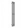 The electric heated towelputor "Dvin" X-3 Neo, 1200x120 mm, 1 "-1/2", black dimmer black