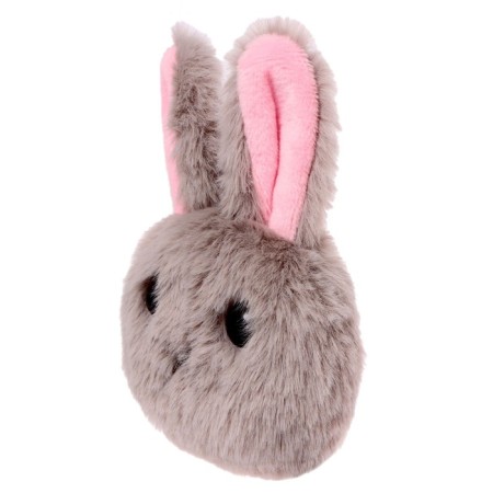 Soft toy-cords "Bunny", gray color, 14 cm-1