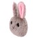 Soft toy-cords "Bunny", gray color, 14 cm