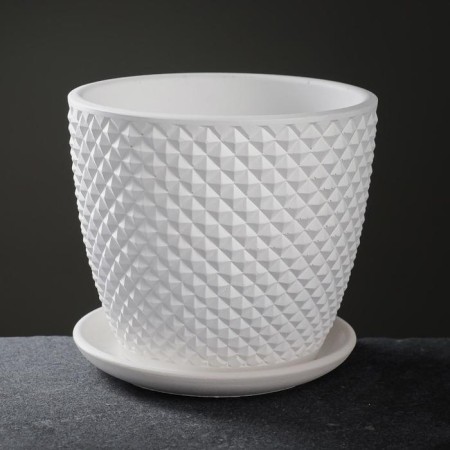 Flower Pot "Fine" white bud No. 3, 2.15l