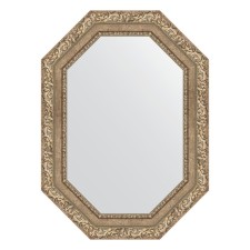 Mirror in the baguette frame, vignette antique silver 85 mm, 55x75 cm