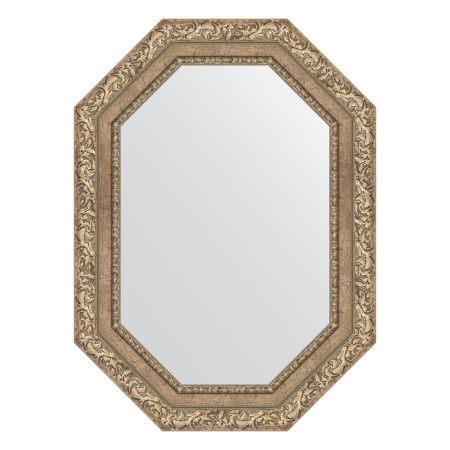 Mirror in the baguette frame, vignette antique silver 85 mm, 55x75 cm