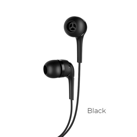 Hoco M40 headphones, wired, vacuum, microphone, jack 3.5 mm, 1.2 m, black-1