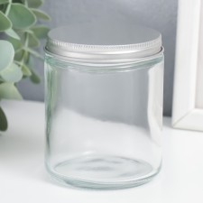 Bank for candles glass with a “transparent” lid 8.8x7x7 cm