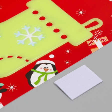 Stick phosphorus plastic "Christmas sock and gingerbread" set 3 pcs 28.5x23.5 cm-2