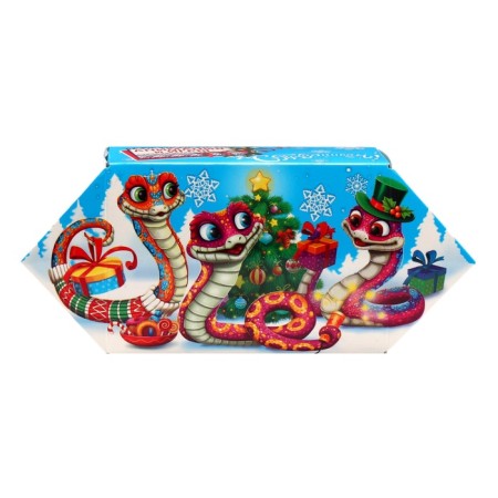 New Year. Gift set of sweets "snakes" with a game and animation, 200 g-1