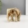 Souvenir Polystone "Golden Elephant" 8.7x13x7 cm