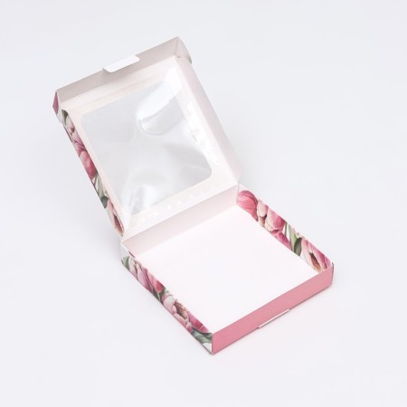 Self -charged box, "tulips", 16 x 16 x 3 cm-5