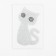 Thermal appliance "kitten", with sequins, 3.2 × 5.5 cm, silver/black color