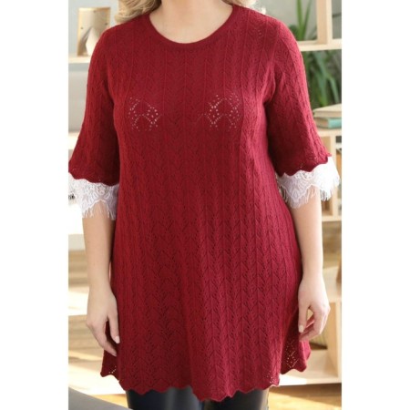 Female dress, size 54, burgundy color-9