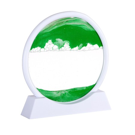 Sanding clock-picture, 18 x 19 cm, anti-stress, green sand