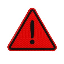 A car sticker reflective 10 x 11 cm, red