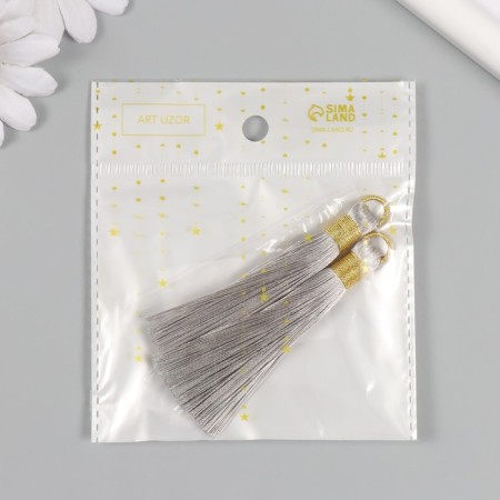 Decor for creativity Textile "Brush. Olivia" Gray set 2 pcs 8x1.2 cm-3