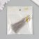 Decor for creativity Textile "Brush. Olivia" Gray set 2 pcs 8x1.2 cm