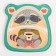 A set of children's bamboo dishes "Raccoon", plate, bowl, glass, devices, 5 items