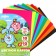 Cardboard tinted, A4, 10 sheets, 10 colors, moped, bilateral, in a bag, 200 g/m², Smeshariki