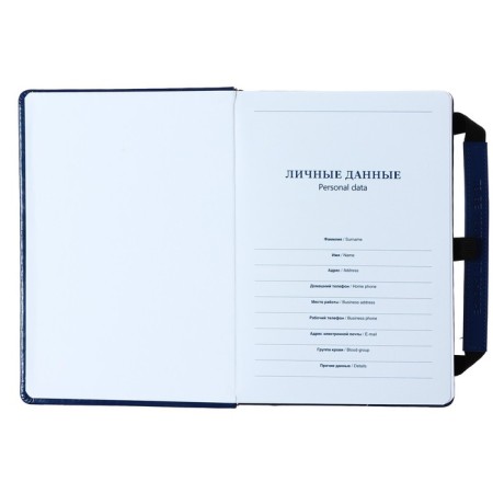 The diary is low, the PVC cover, A5, 140 sheets, cage, elastic band, "office", mix-4