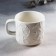 Ceramic "Swallows" white mug, 260 ml, white color