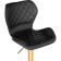 Barrier stool PORCH Metal/Eco -leather, gold/black 48x47x91 cm