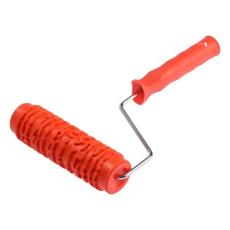 Decorative tundra roller, rubber, "pine bark", handle d = 6 mm, 180 mm