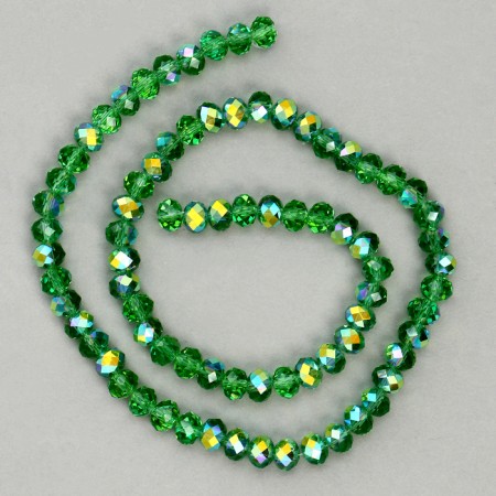 Glass beads, set 72 pcs., Size 1 pc. - 8 mm, green color-4