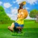 Garden figure "Boy on a swing" 44cm