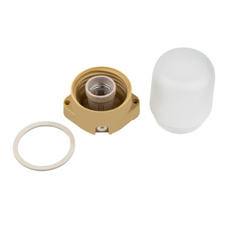 Moisture -proof lamp Uniel, 60 watts, E27, IP65, 137x107x84 mm, pine color-3