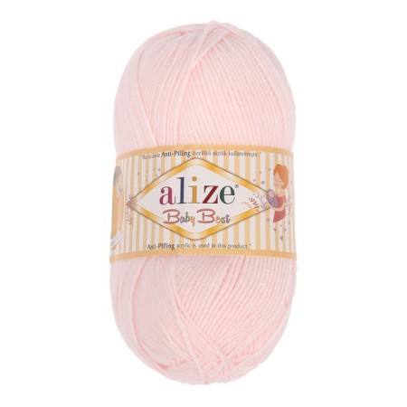 Yarn "Baby Best" 10% bamboo, 90% acrylic 240m/100g (184 pink powder)-1