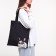 Shoper bag without fastening, black color