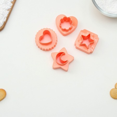 A set of cookies, 4 pcs, 5 × 5 × 3 cm, beige color-1