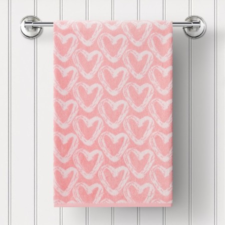 Trick Tensor Guten Morgen Hearts Pink, 450 grams, size 70x130 cm, pink color-3