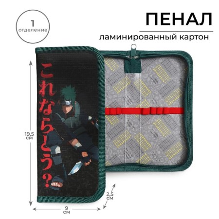 Penal 1 section, 90 x 195 x 25 mm, calligrata "Anime Fighter", laminated cardboard
