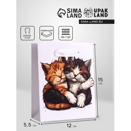 Gift Vertical Gift "Hugs", S 12 × 15 × 5.5 cm