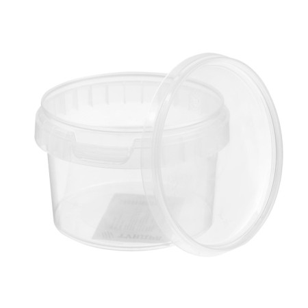 Polymer capacity, 0.28 l, transparent, with a lid, 1 pcs-1