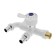 Water Cathedral Zein, 1/2, Double, White, Chrome