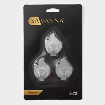 Savanna self -adhesive hook "Leaflets", 3 pcs-7