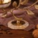 Brass Brass for 3 candles "Three Budons" with mother -of -pearl 25.5x10x18.5 cm