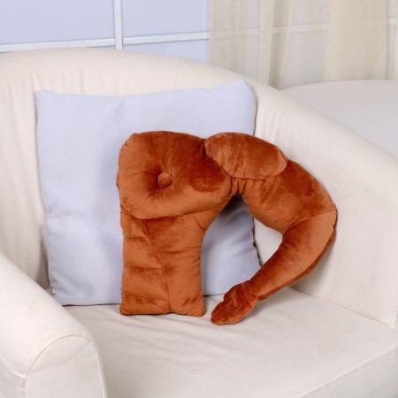 Soft toy-podushka "Male shoulder", 27 cm, brown color