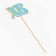 Topper wooden "XV", 8.6x28 cm, blue